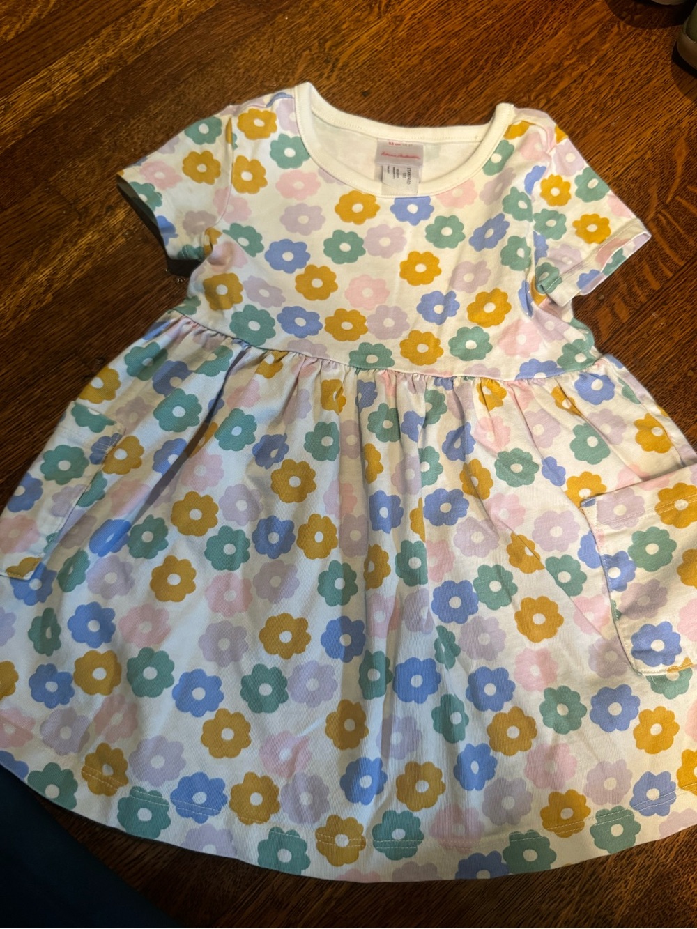 Hanna Andersson Yellow Pink Blue Green Floral Dress
